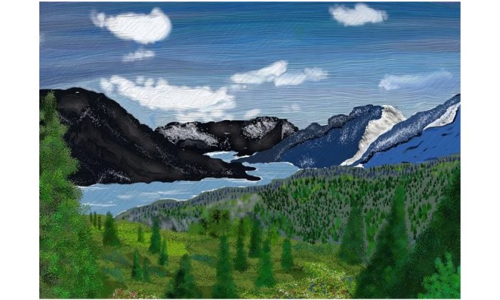 Fjord Mountains Landscape Water Europe Drawing